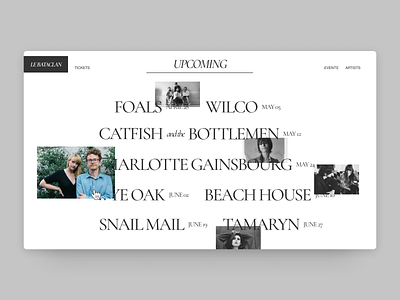 — Le Bataclan. art concept design homepage minimalistic photography typography ui web