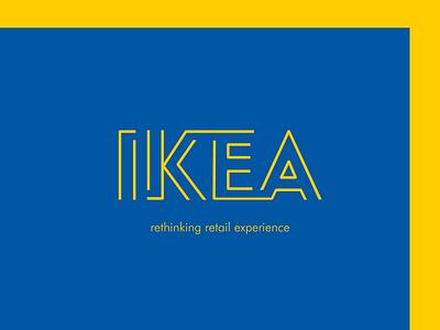Logo inspired by IKEA retail stores and showroom experience branding branding concept design flat furniture geometric ikea line logo line typography rebranding