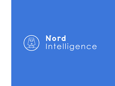 Nord Intelligence Logo blue consulting custom logo nord typeface vikings