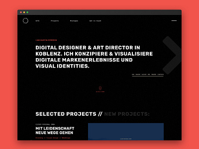 Portfolio Sneak Peek black bold clean design digital new portfolio red webdesign website