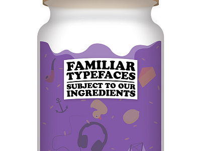 Subject To Our Ingredients album art anchor boat cheese cover duck headphones jam jar label lemon pipe