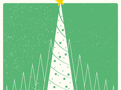 Christmas Tree Card badtown christmas christmas cards christmas tree design greeting cards illustration snow
