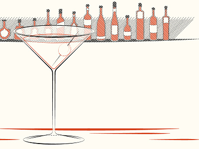 Martini alcohol badtown cocktail cocktails drink illustration martini