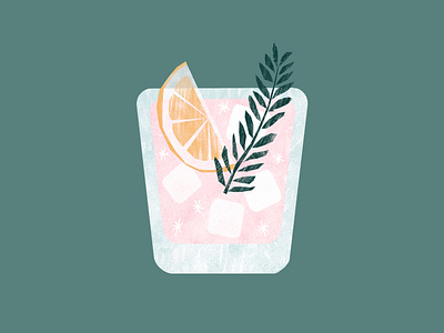 Cocktail Illustration — Gin and Tonic