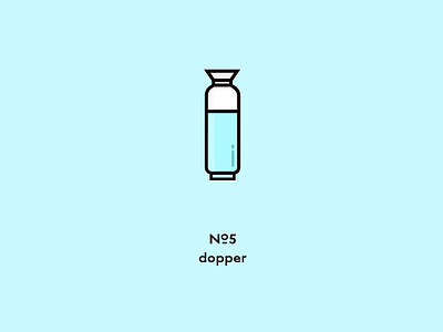 Nº5 Dopper bottle cute dopper icon light blue minimal