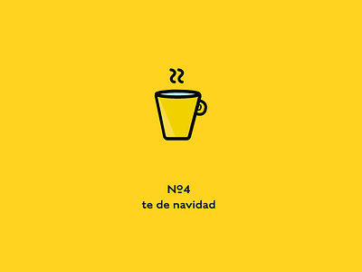 Nº4 Te de navidad cute icon minimal mug te yellow
