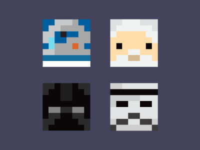 Starwars cube pixel art