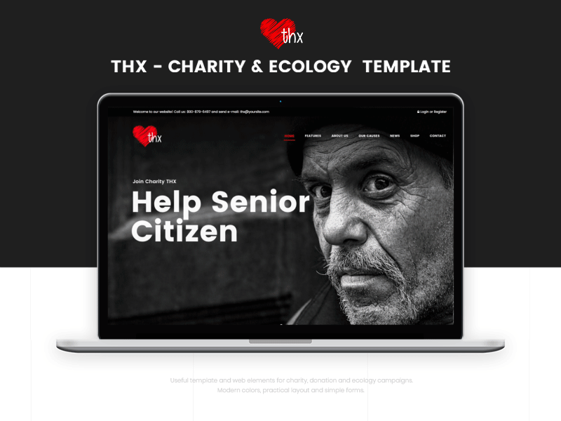 THX - Charity & Ecology Template (PSD/HTML) care charity children donation ecology hope nature template