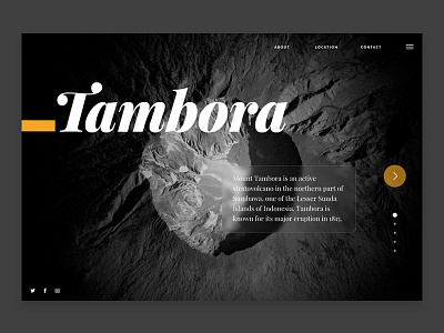 Website Concept | Tambora concept landing site ui ux web web design