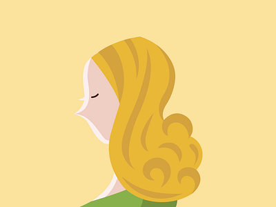 The Yellow Hair character design digital drawing illustration vector