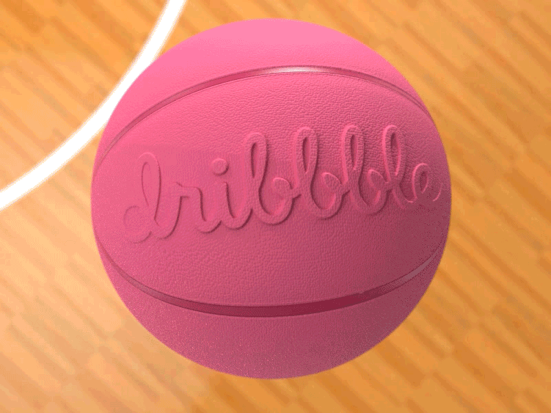 Hello Dribbble 3d ball debut dribbble gif render