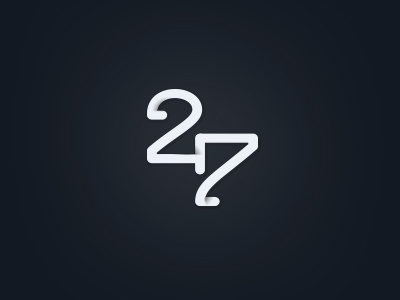 24/7 24 7 logo logotype mark sign