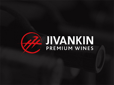 Jivankin Premium Wines beverage logo bottles jivankin logotype premium wine winery