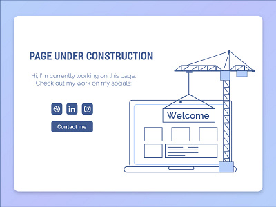 Page under construction under construction webdesign