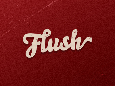 Flush treatment fireworks flush flushinc.com typography