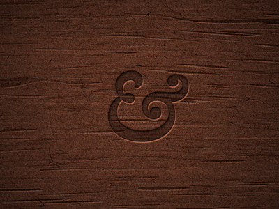 & ampersand texture wood