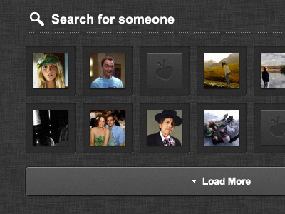 Search for Someone avatar button canvas dark interface search ui ux