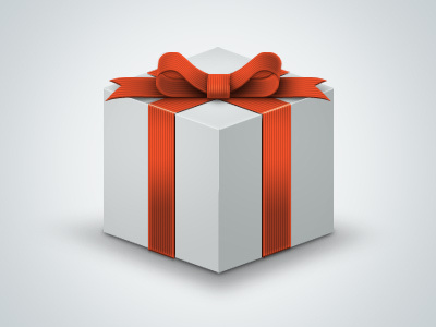 Give bow box gift illustration present wrapped