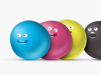 CMYK Dudes circle cmyk illustration sphere