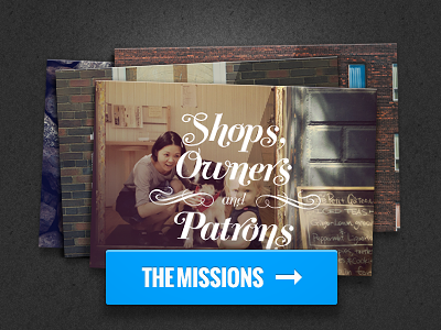 The Missions WIP wip missions photo stack typography