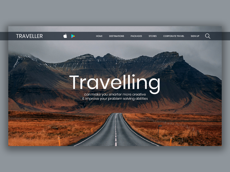 Travelling Webpage UI Design follow goodcolor download freelancer best bestdesign latest mockup creative personalsite website webpage landingpage portfoliosite userexperience agency uikit ui uidesign uiux