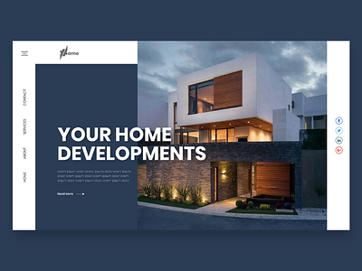 Home Developer Webpage UI Design