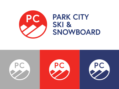 Park City Ski & Snowboard branding design logo mark system typography