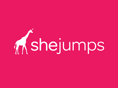 Shejumps Logo branding design graphic design logo mark typography