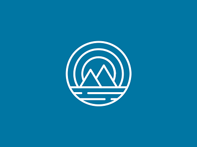 Mountain / Lake Concept badge branding design logo mark