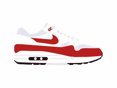 Nike Air Max 1 design graphic design illustraion negative space nike air max series vector vintage