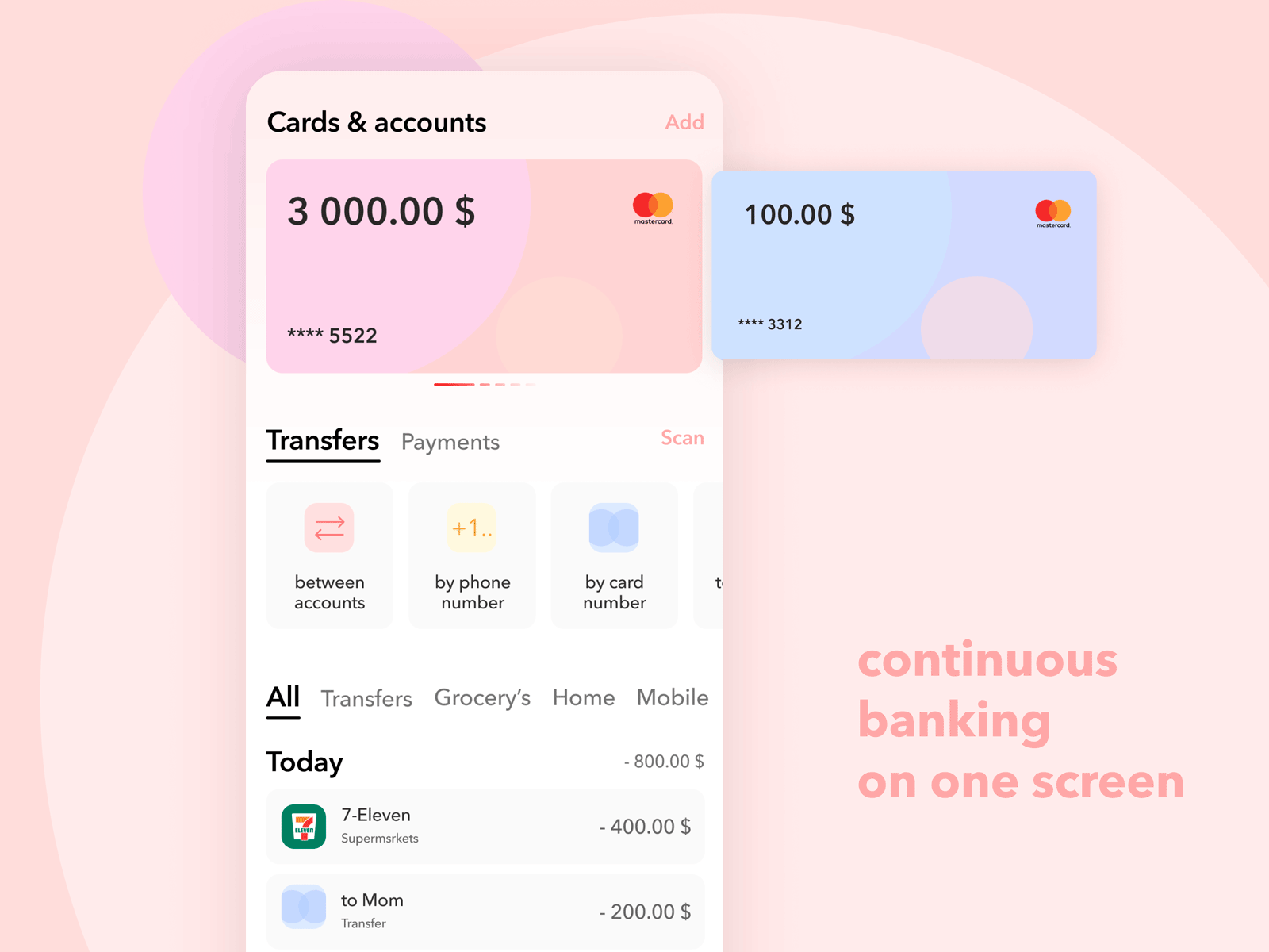 Banking Application Concept app bank app banking dark app dark mode dark theme dark ui finance app finances financial app ui ux