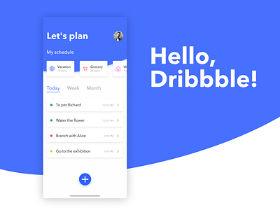 Weekly UI #1 — ToDo List app dailyui dailyui042 first post firstshot hello dribbble ios iphone x task list tasks to do to do list todo todo app todo list todolist ui