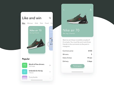 Weekly UI #3 — Giveaway app dailyui dailyui045 giveaway ios iphone x ui uiux ux