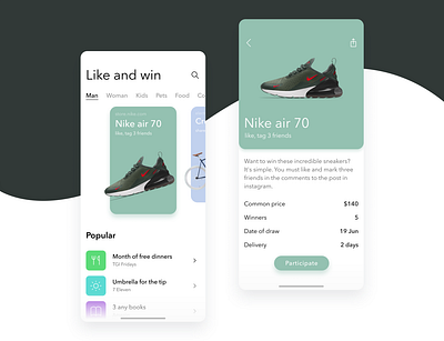 Weekly UI #3 — Giveaway app dailyui dailyui045 giveaway ios iphone x ui uiux ux