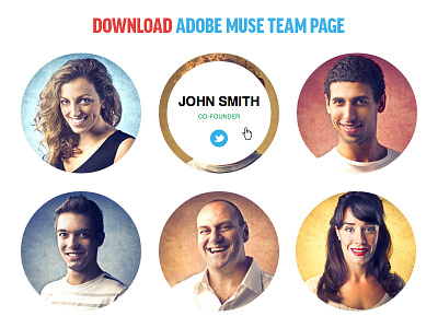 Adobe Muse Team Page Template