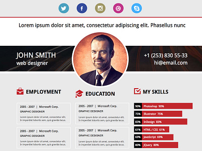 Free Download Adobe Muse Resume Template