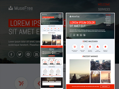 Download Adobe Muse Free Premium Theme adobe muse free themes parallax scrolling web template