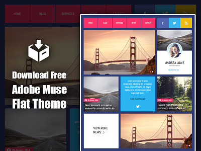 Download Adobe Muse Flat Theme