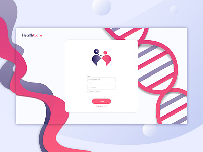 HealthCare application calendar design login logo ui use case ux web app