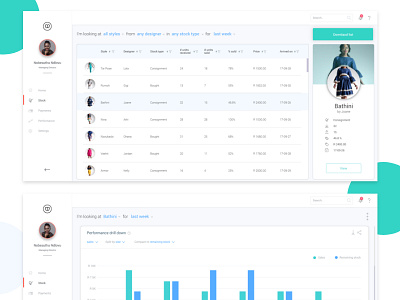 Burgundycover chart data table ui user ux web app