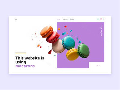 This website is using Macarons! concept design fun home illustration ui ux ux design website