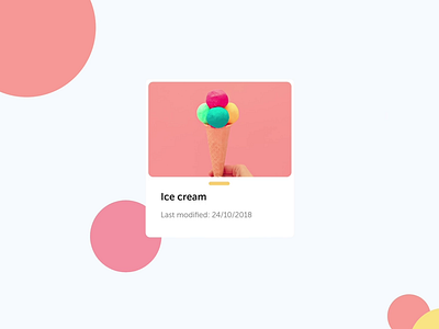 Micro-Interaction for cards app card concept design fun ice cream icon illustration mobile app ui ux ux design web app