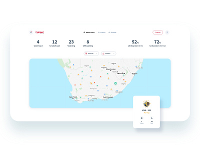 Fleet App manager app design fleet map tracking ui ux ux design web app