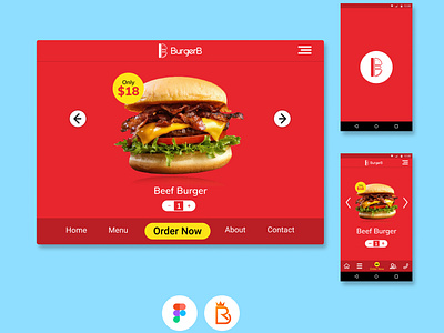 BurgerB Mobile/Web UI