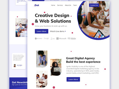 Dot - Landing Page design landing page ui