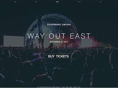 Music Festival Home UI