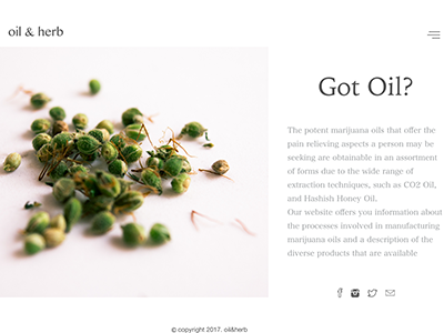 Web UI design for cannabis oil retail