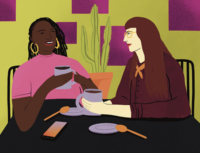 Coffee Break art direction digital illustration editorial illustration illustration ladieswhodraw
