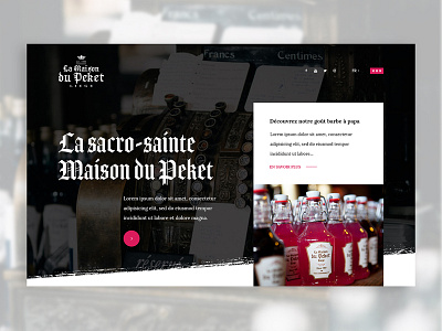 Concept Maisondupeket alcool concept gothic peket webdesign