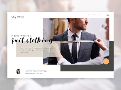 Concept Clothing clothes clothes shop concept suit webdesign